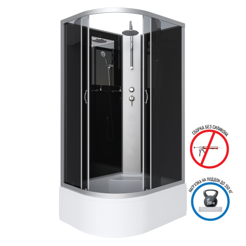 Душевая кабина Niagara Classic 25101434RBKT 120х80 асимметричная без крыши ориентация правая - фото 2