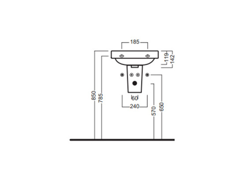 Полупьедестал для раковины Hatria DAYTIME YXCQ01 - фото 3