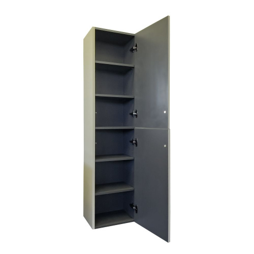 Шкаф-пенал Comforty Мадрид 00-00017855CF 40х30х160 подвесной цвет серый шелк - фото 4