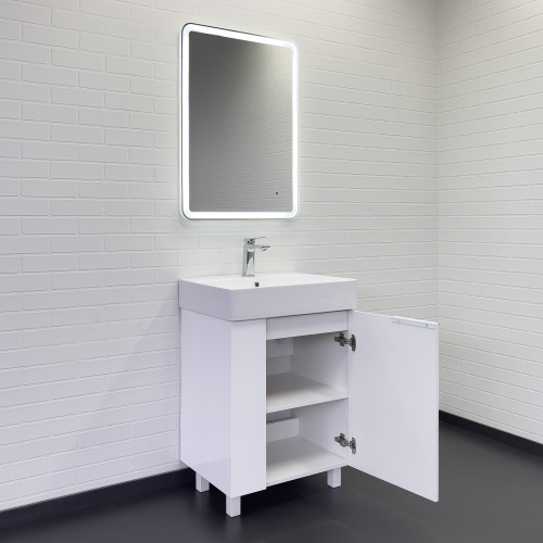 Тумба с раковиной Comforty Асти 00-00019247CF 60х46х86 напольная цвет белый - фото 4