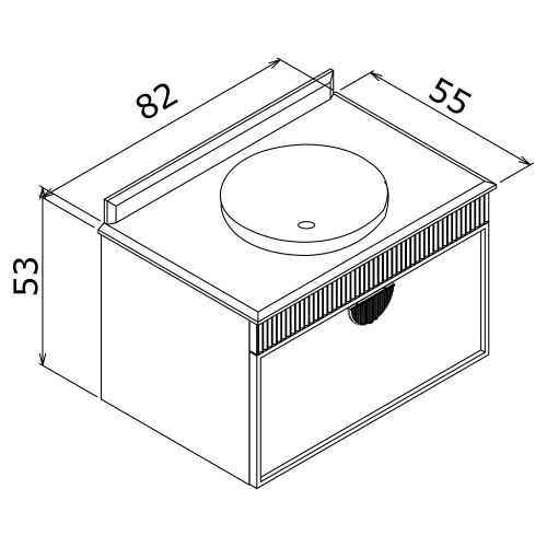 Тумба с раковиной Orka Molino 5004580 82х55х53 цвет белый матовый - фото 5