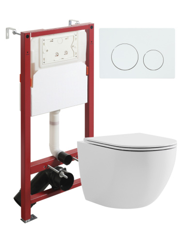 Комплект унитаз с инсталляцией и клавишей смыва Agger ATI03100+APB188 - фото 2