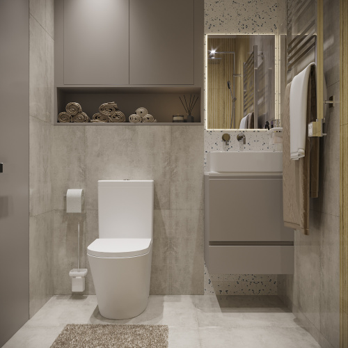 Унитаз-компакт напольный с бачком Lavinia Boho Biore 3304001R белый глянцевый с сиденьем микролифт безободковый каскадный смыв - фото 5