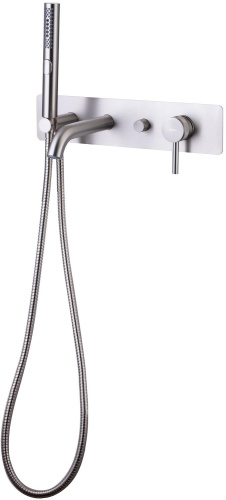 Смеситель для ванны с душем Allen Brau Priority 5.31006-BN встраиваемый в стену никель - фото 2