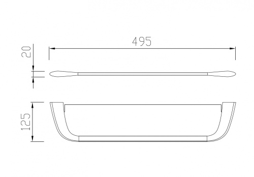 Полка в ванную комнату ABBER Nord AA1555 - фото 3