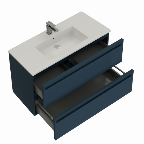 Тумба под раковину Allen Brau Eclipse 2.0 1.E1001.BGM 2.0 60х46х63 подвесная цвет синий/серый - фото 2