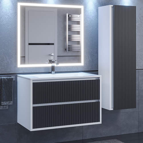 Тумба с раковиной Uperwood Next Premium 3930205167 80х45х57 цвет графит - фото 2