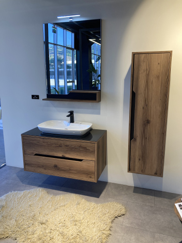 Шкаф-пенал Orka Galia 3000856 40х30х138 подвесной цвет коричневый - фото 3