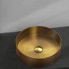 Раковина из нержавеющей стали AltroBagno Luna AltroBagnoLuna001001OrSp 40х40 накладная цвет золото