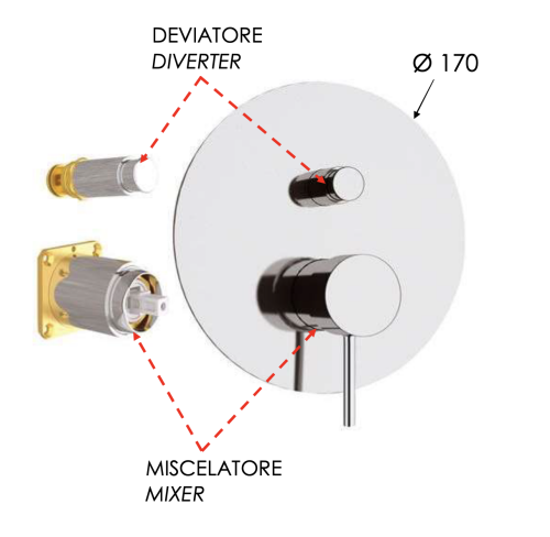 Смеситель для душа Remer X Style X09KBNO встраиваемый в стену черный - фото 2