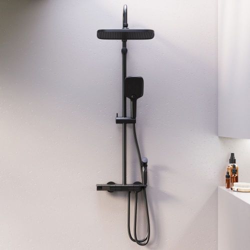 Душевая стойка Damixa Gala 953770300 настенная цвет черный - фото 4