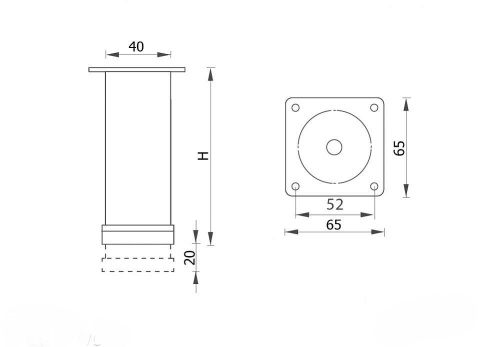 Комплект опор Taliente Cevia TA-KIT-gambe cromo - фото 3