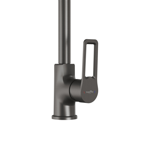 Смеситель для кухни Tokito KOBE TOK-KOB-1013 на раковину вороненая сталь - фото 2