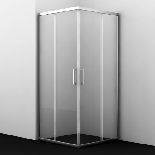 Душевой уголок Wasserkraft Main 41S 41S19 100х100 стекло прозрачное профиль хром глянцевый без поддона - фото 3