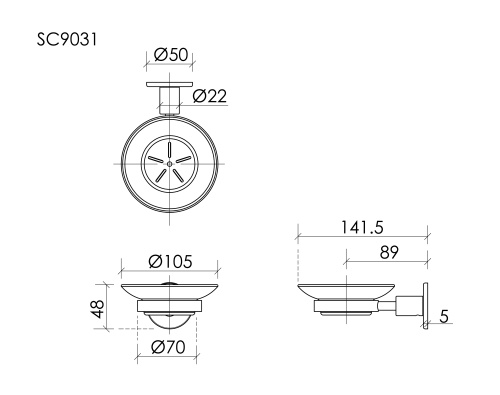 Мыльница Sancos Base SC9031GG - фото 2