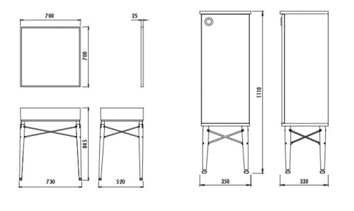 Шкаф-пенал Creavit Legno LG2110.00.KNB 35х33х111 - фото 2