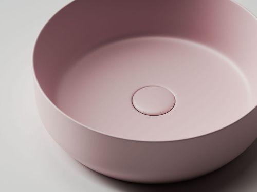 Раковина из сантехнического фарфора Ceramica Nova ELEMENT CN6022MP 40х40 накладная цвет розовый без отверстий под смеситель - фото 5