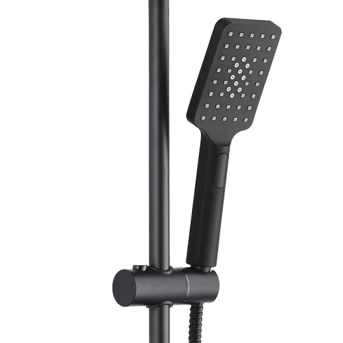 Душевая стойка Bond Cube B03-9488 настенная цвет черный матовый с термостатом - фото 4