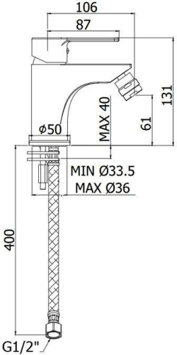 Смеситель Paffoni Red RED131CR на биде хром - фото 2