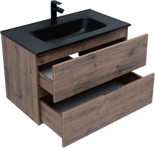 Тумба под раковину Aquanet Алвита New 00334186 80х46х51 подвесная цвет коричневый - фото 2