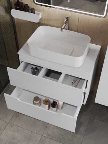 Тумба с раковиной Orange Line Li-80TuwMDF+B07-600W 81х46х69 - фото 4