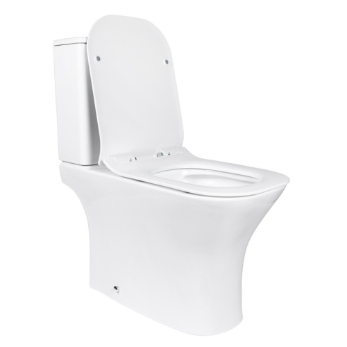 Унитаз напольный с бачком Bond Cube F07-00 белый с сиденьем безободковый душевой смыв - фото 5