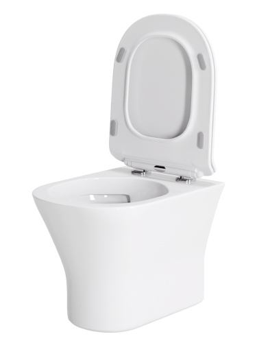 Унитаз подвесной Orange C01-100W белый с сиденьем микролифт душевой смыв - фото 5