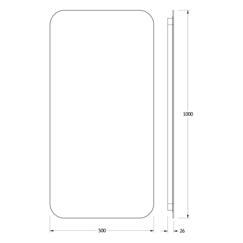 Зеркало в ванную Defesto OPTI DF 2815R 50х100 - фото 2