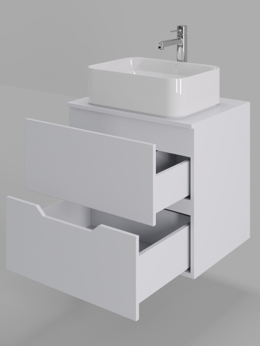 Тумба с раковиной Orange Line Li-60TuwMDF+B02-460W 61х46х70 - фото 4