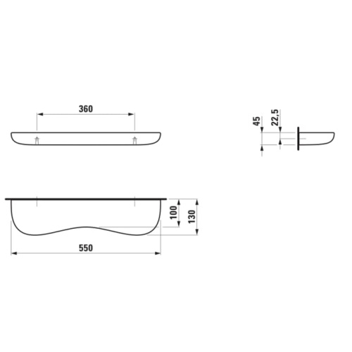 Полка в ванную комнату Laufen Florakids 8.7703.1.062.000.1 - фото 2