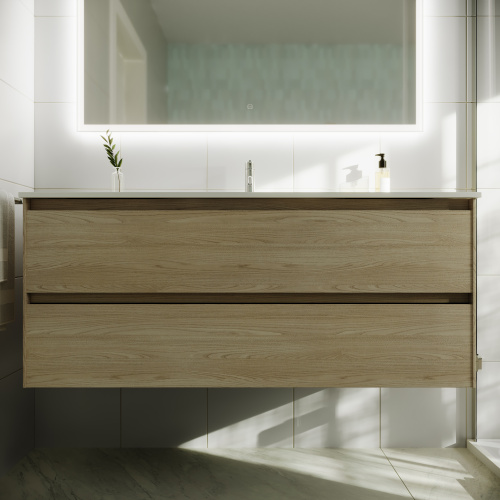 Тумба под раковину Sancos Cento CN120-1KE 119х45х50 подвесная цвет карпатская ель - фото 4