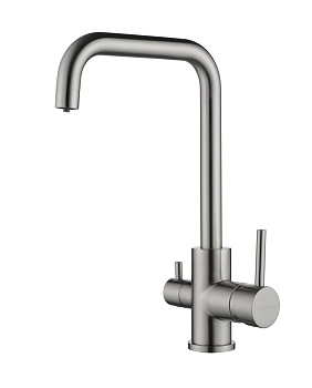 Смеситель для кухни Paulmark LOGAS Lo213021-NI на раковину никель