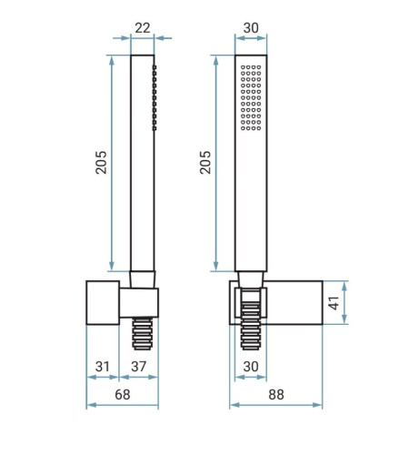 Душевой гарнитур Emmevi 131/ORS цвет брашированное золото - фото 2