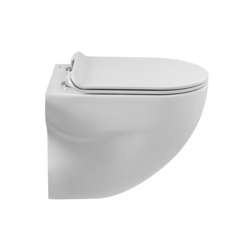 Чаша унитаза подвесная BelBagno ONDA BB066CHR цвет белый без сиденья безободковая каскадный смыв - фото 4