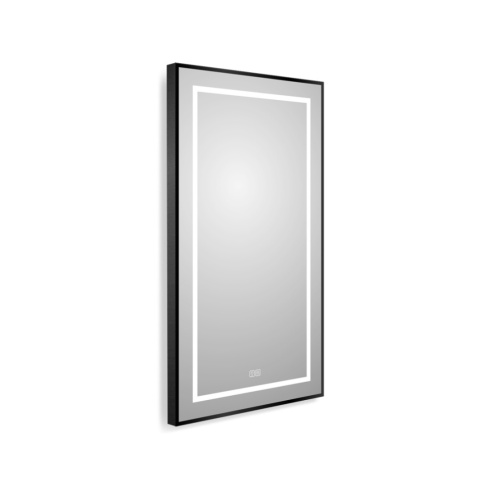 Зеркало в ванную BelBagno Kraft SPC-KRAFT-600-1000-LED-TCH-WARM-NERO 60х100 - фото 2