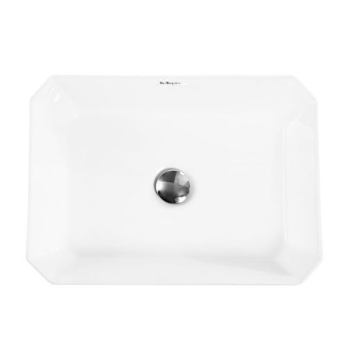 Раковина из сантехнического фаянса BelBagno BB1386 50х40 накладная цвет белый без отверстий под смеситель - фото 2