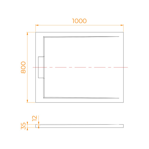 Душевой поддон RGW STL 52212810-14 100х80 искусственный камень черный мрамор без ножек - фото 4