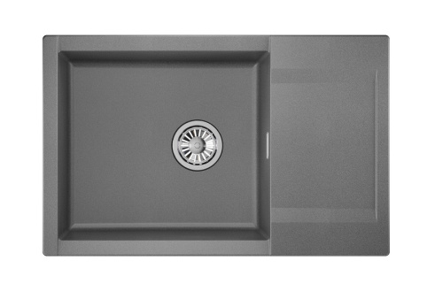 Кухонная мойка Granula 7807, ГРАФИТ 78х50 цвет графит поверхность матовая - фото 2