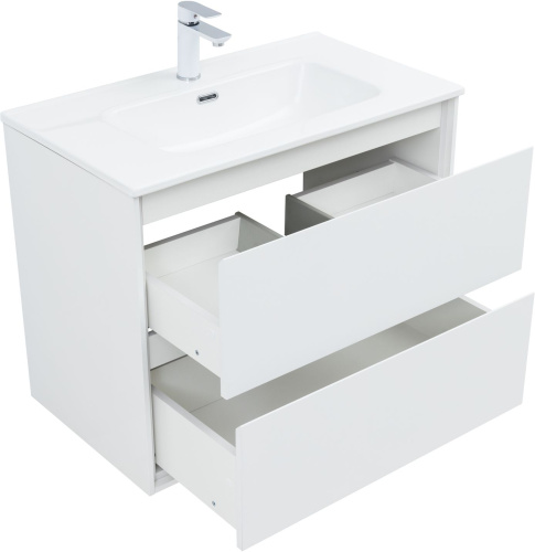 Тумба под раковину Aquanet Милан 00336369 80х45х64 подвесная цвет белый - фото 3