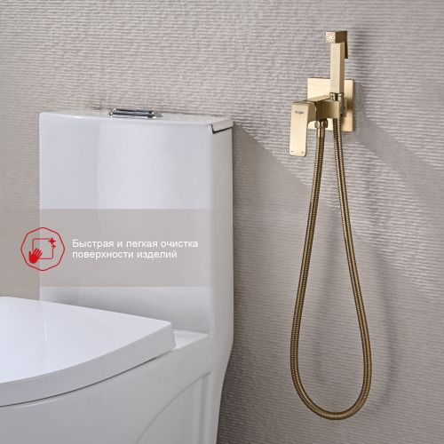 Гигиенический душ со смесителем Raglo R01.52.03 сатин золотой - фото 5
