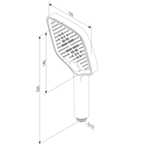 Душевая лейка Damixa Gala 953020000 квадратная - фото 4