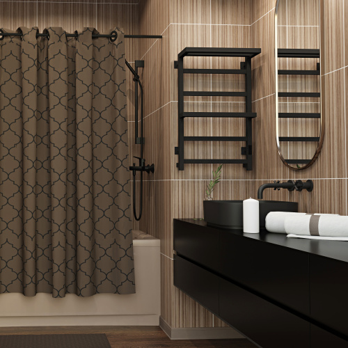 Полотенцесушитель Indigo Forte LEFPF80-50PBRRt 53х80 электрический черный муар - фото 2