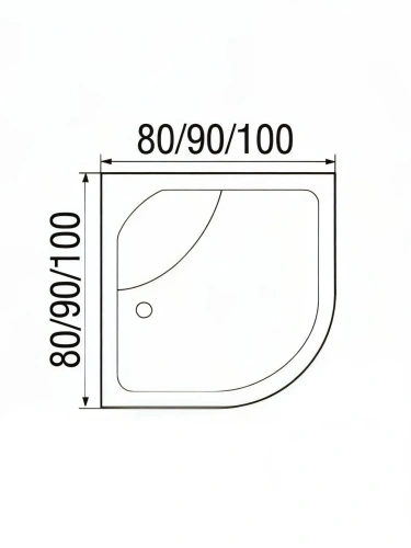 Душевая кабина River NARA Б/К 80/24 MT (10000002159) 80х80 четверть круга без крыши ориентация универсальная - фото 3