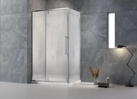 Душевой уголок Veconi Rovigo RV034R-10070-06-C7 100х70 стекло рифленое профиль хром глянцевый без поддона