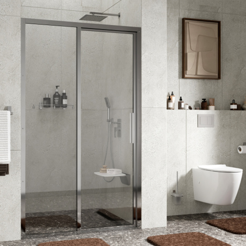 Душевая дверь Wasserkraft Lopau 32S 32S05L 120х200 стекло прозрачное профиль хром глянцевый - фото 2