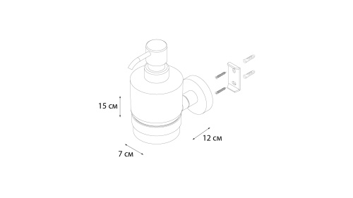 Дозатор жидкого мыла Fixsen Comfort chrome FX-85012 - фото 4