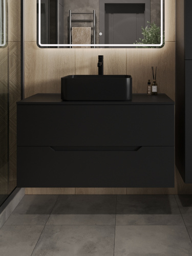 Тумба с раковиной Orange Line Li-100TubMDF+B02-460MB 101х46х68 - фото 3