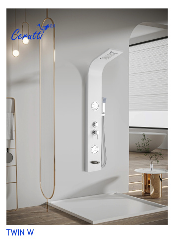 Душевая панель Cerutti SPA CT9985 прямоугольная настенная