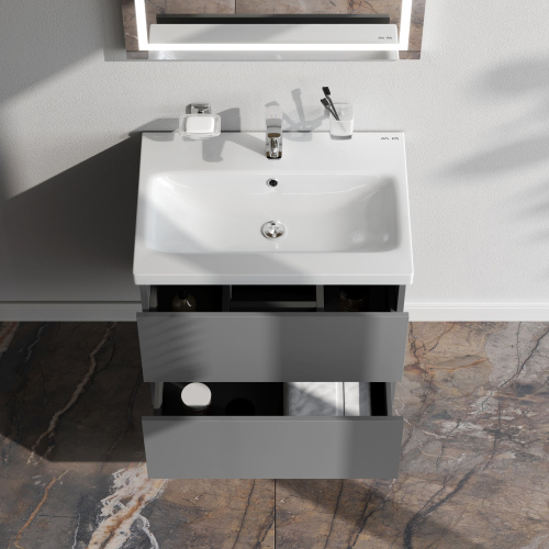 Тумба под раковину Am.Pm Gem M90FHX06022GM 60х41х54 подвесная цвет графит матовый - фото 3