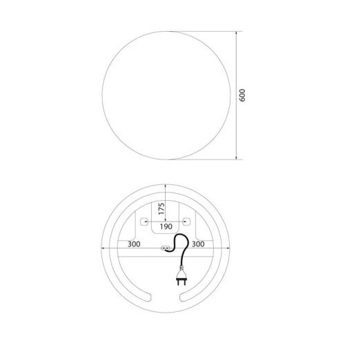 Зеркало с подсветкой IDDIS Bild BIL60T0i98 60х60 цвет белый - фото 4